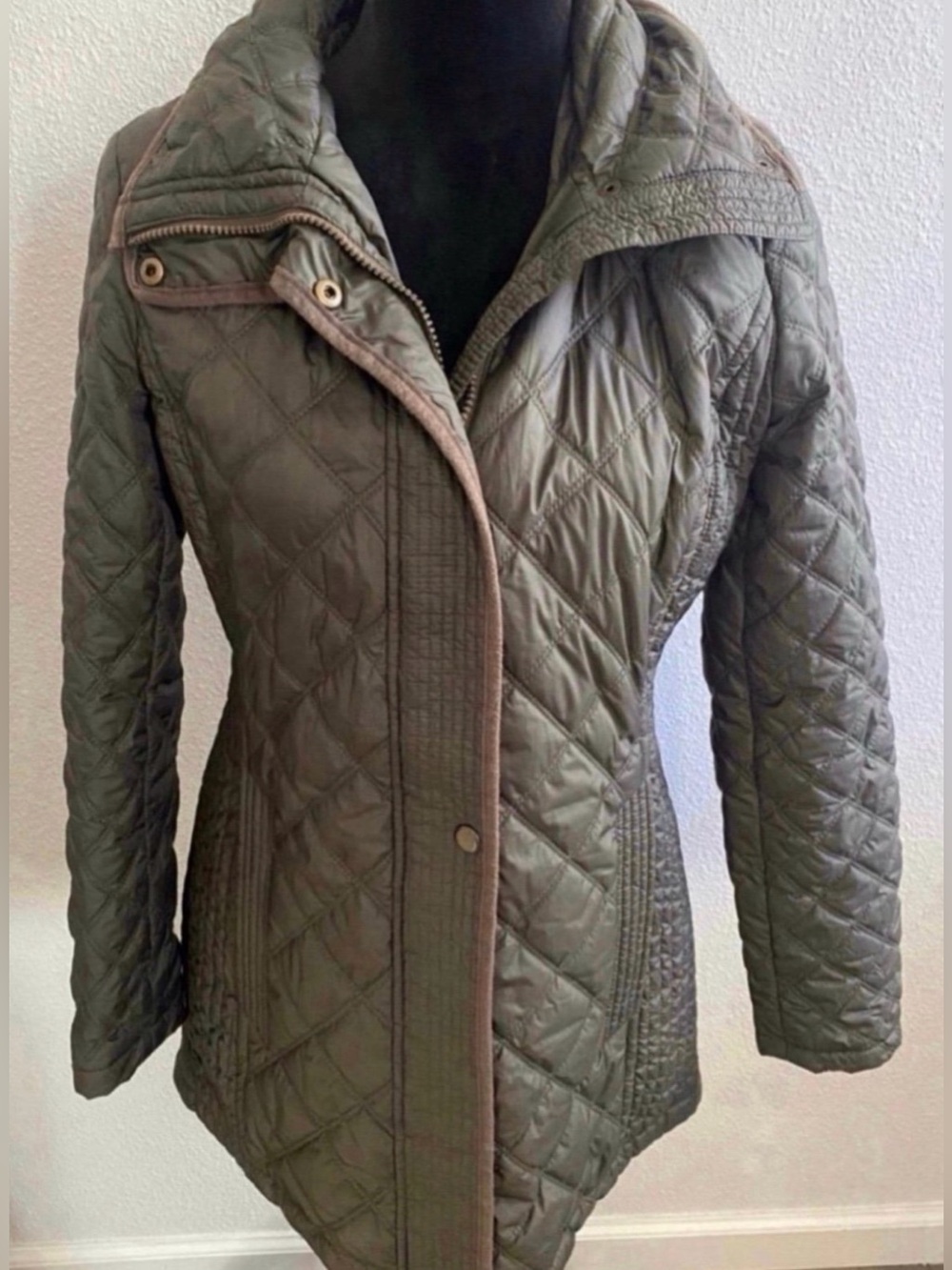Women’s Andrew Marc Quilted Jacket - Olive Green (Size S)